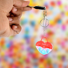 Compact Pop It Keychain – Fun Stress Relief Fidget Toy (1 Pc | Mix Design)