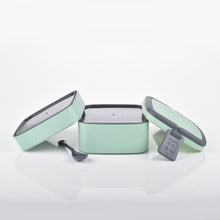 green lunch box with spoon 