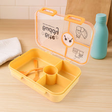 Bite Buddy 4-Compartment Leak-Resistant Plastic Lunch Box with Spoon & Fork