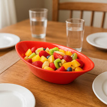 Plastic Marin Serving Bowl – Elegant Oval Deep Bowl (1 Pc / Red)