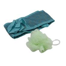 Bath Shower Scrubber Set – Dual-Sided Loofah Sponge & Bath Brush for Deep Clean (2 Pcs)