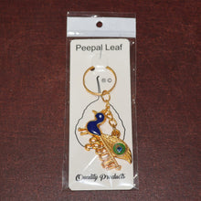Krishna Peacock Design Golden Keychain (1 Pc)