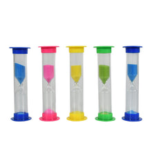 Plastic Hourglass Sand Timer Set – 3-Min Sand Clock for Kitchen, Office, School & Kids (5 Pc)