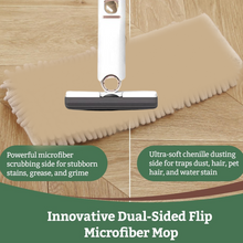 Portable Self-Squeeze Short Mop, Mini Hand Wash-Free Strong Absorbent Mop with 1 Cotton Head, Cleaning Sponge For Bathroom Kitchens Table