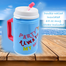 Insulated Mug with Lid Handle Flexible Straw with Cap (709 ML)