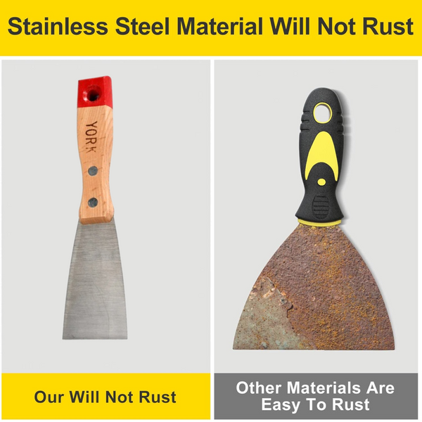Putty Knife Set with Soft Handle for Drywall & Painting