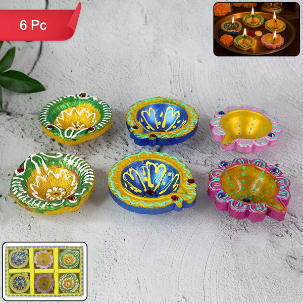Clay Diya Set