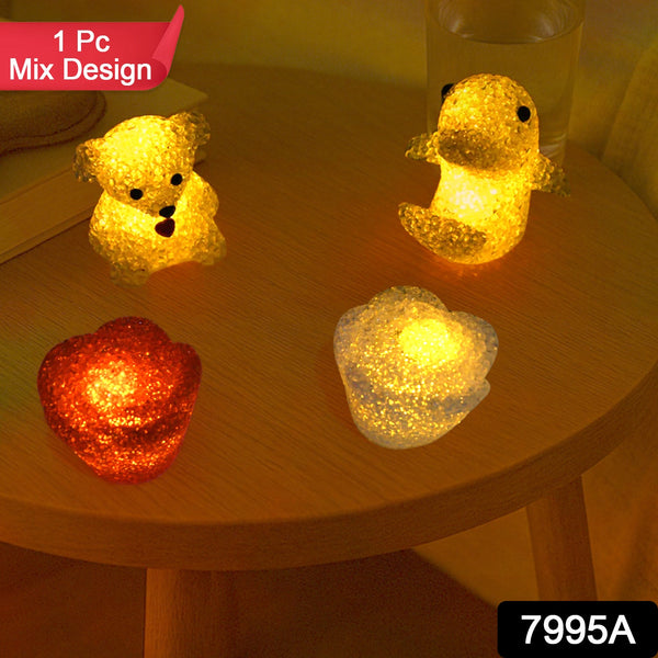 Unique Crystal Night Light: Multi-Shape LED Lamp (Mood Lighting)
