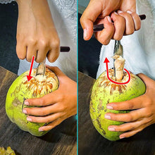 Stainless Steel Coconut Breaker Tool with Comfortable T-Handle (1 Pc)